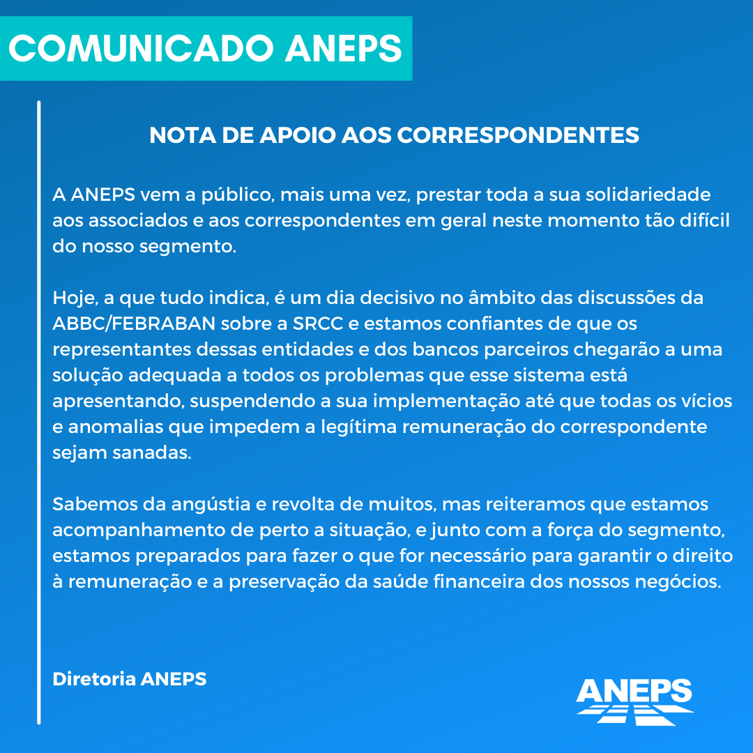 ANEPS: Nota de apoio aos Correspondentes